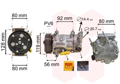 VAN WEZEL Kompressor,kliimaseade 0900K255